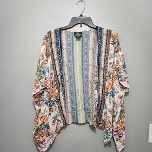 Angie Multicolor Patterned Kimono